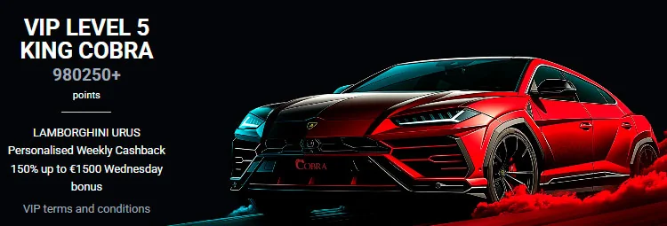 vip lvl 5 cobra casino