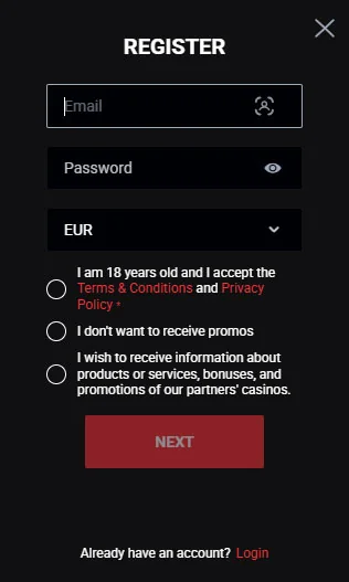 cobra casino register